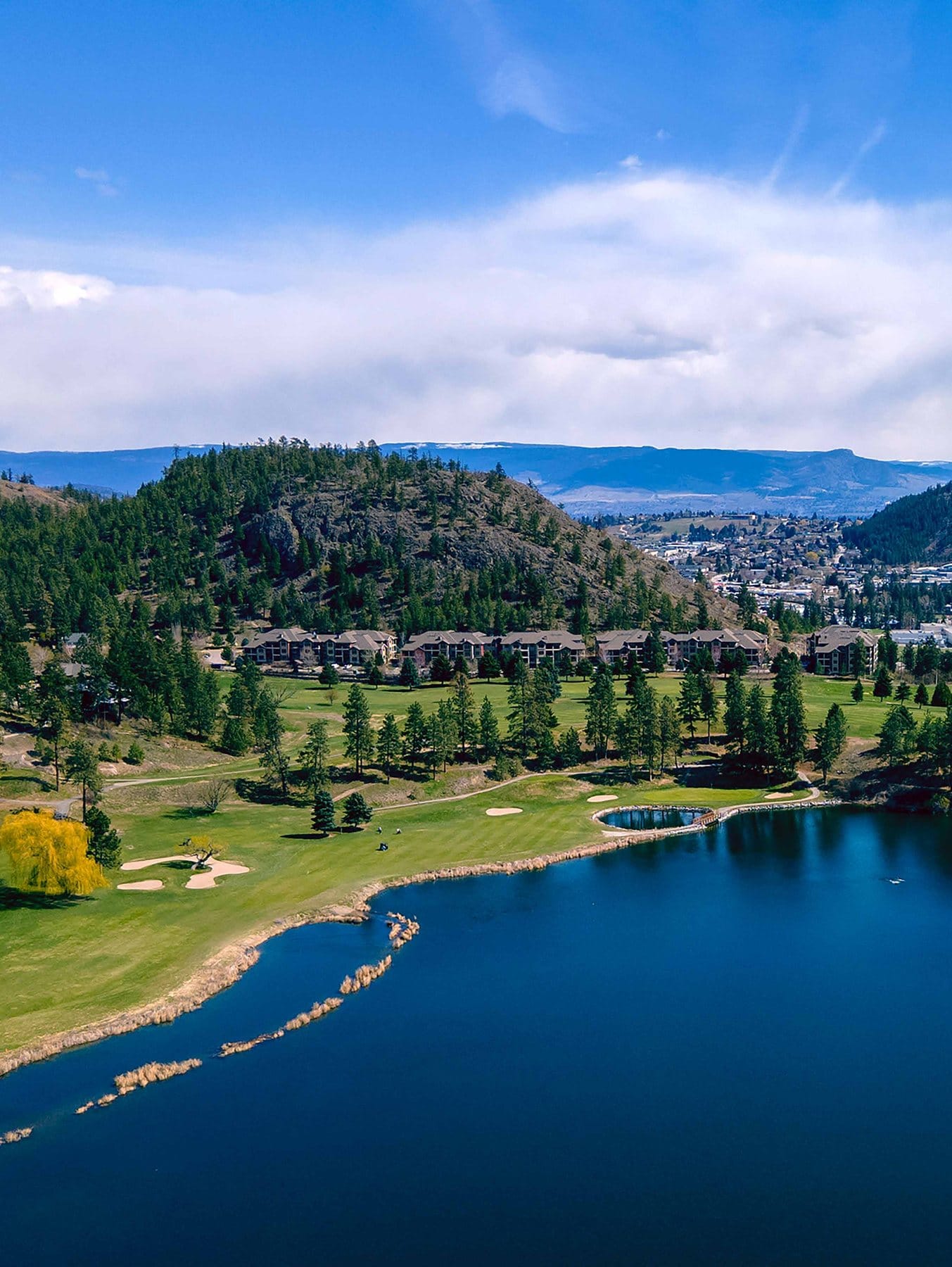 Shannon Lake and the golf course from the air