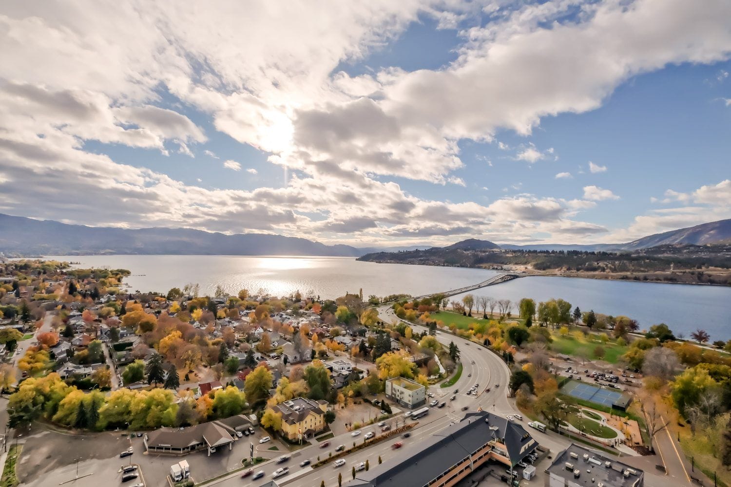 City Park, Okanagan Lake and the bridge from the 28th floor of Water Street by the Park, Tower 2